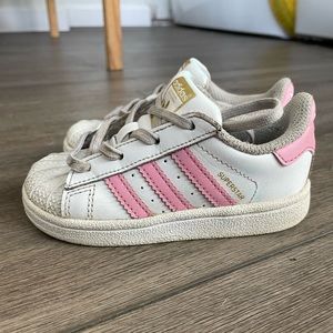 Kids Pink Adidas Superstar sz 6.5